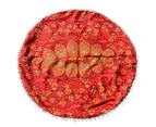 Large Mandala Floor Pillow Round Bohemian Meditation Cushion Cover Ottoman Pouf - Orange