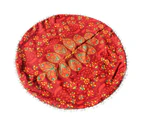 Large Mandala Floor Pillow Round Bohemian Meditation Cushion Cover Ottoman Pouf - Orange