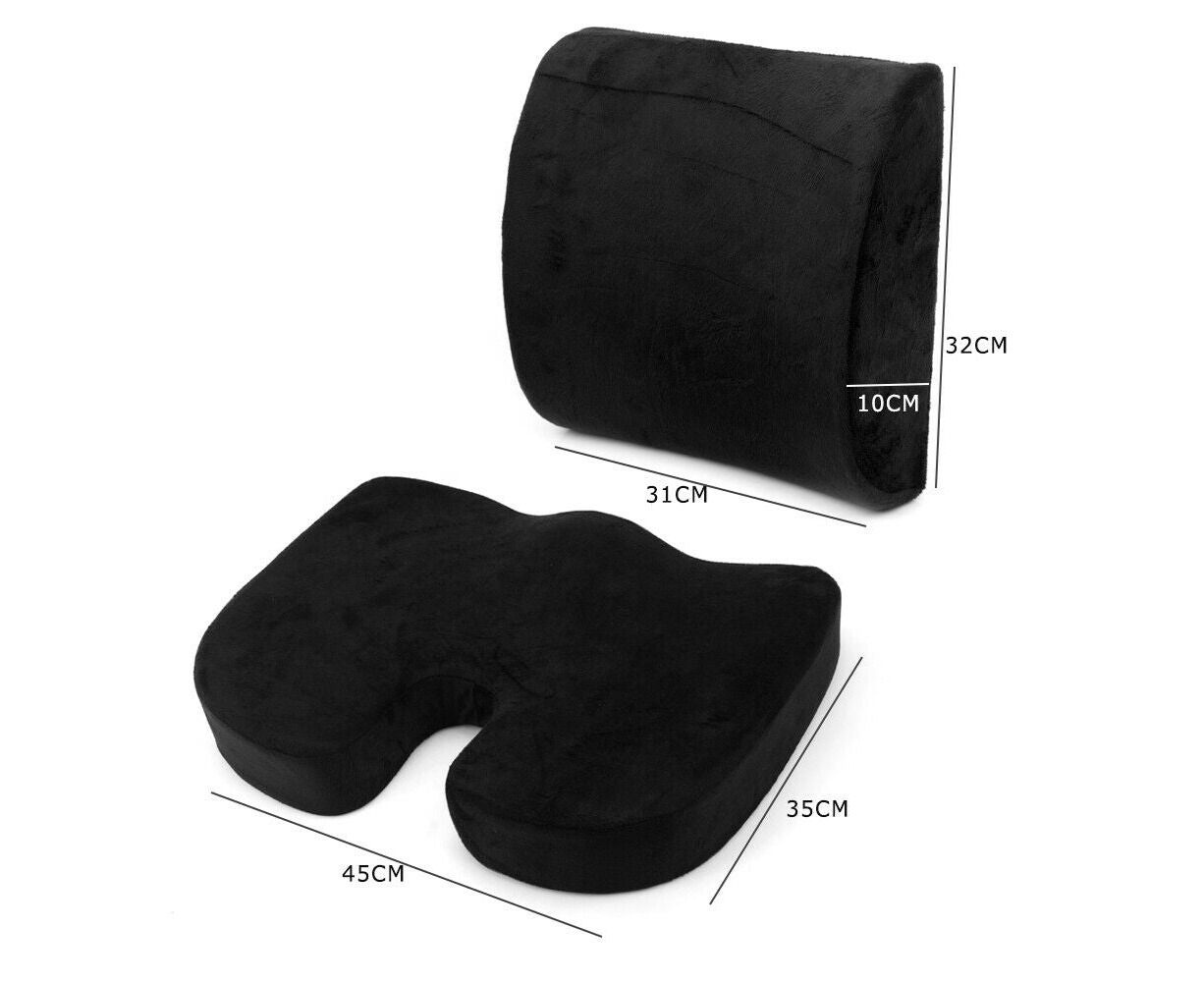 Memory Foam Hemorrhoid Tailbone Cushion Small Black Seat Cushion