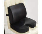 Memory Foam Back Support Seat Cushion Pillows Car Chair Pad Cushions - Black Seat Cushion