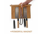 Magnetic Knife Holder Powerful Magnet Bamboo Wood Universal Knives Block Storage