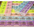 Pill Box Medicine Organizer Dispenser Box Case Container Storage Holder Weekly - 3 Times Per Day