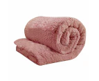 Pink Super Warm Teddy Bear Fleece Thermal Winter Quilt Doona Duvet