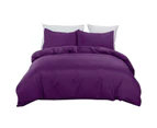 Purple Soft Quilt/Duvet/Doona Cover Set Single/D/Queen/King/Super King Size Bed