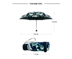 Rain Sun Umbrella 5 Folds Anti-UV Travel Mini Portable Pocket Compact Umbrella - 01-Lily