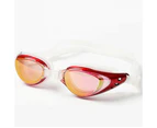 Swim Goggles Waterproof Anti-Fog UV Swimming Glasses Adult Adjustable - Silver