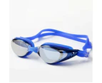 Swim Goggles Waterproof Anti-Fog UV Swimming Glasses Adult Adjustable - Silver