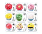 Up To 186Pcs Cake Decorating Kit Turntable Rotating Baking Flower Icing Piping Nozzles