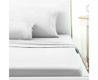 White 2000TC Ultra SOFT FLAT & FITTED Sheet Set Queen/King/Super Size