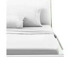 White 2000TC Ultra SOFT FLAT & FITTED Sheet Set Queen/King/Super Size