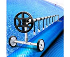 Aquabuddy Pool Cover 500 Micron 10x4m Blue Swimming Pool Solar Blanket 4m Roller