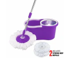 Spin Mop and Bucket Set  Multi-colour - Purple Mop Bucket