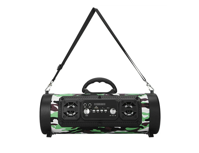 Portable Wireless Bluetooth Speakers Stereo Bass Outdoor Subwoofer - Camouflage