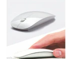 2.4GHz Ultra Slim Wireless Optical Mouse + nano USB Receiver for Laptop PC Mac - White