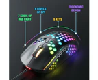 RGB Luminous DPI Six-Speed Adjustable Hollow Non-Slip Wired Gaming Mouse