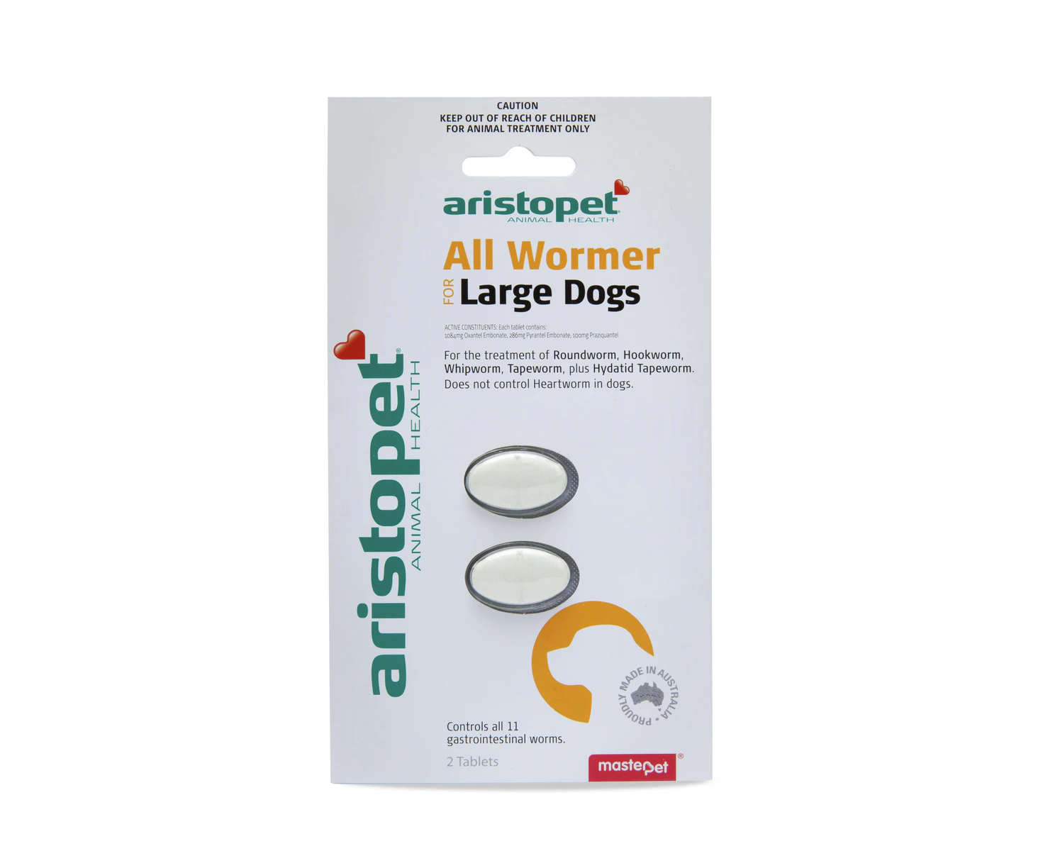 Aristopet Allwormer Tablets for Large Dogs Pack of 2