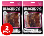 2 x Blackdog Pig Ear Strips Dog Treats 70g