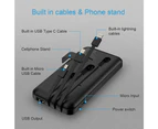 Black Power Bank 500000mAh 4USB External Backup Battery Charger For Mobile Phone