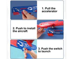 Airplane Launcher Toy Catapult Aircraft Plane Gun Outside Flying Launcher Toy - Red Gun