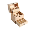 Essential Oil Storage Box Wooden 59 Slots Aromatherapy Organiser Container Case