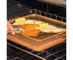 Copper Crisper Oven Air Fryer Pan Non Stick Mesh Grill Crisp Tray