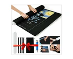 Holding1500 PCS Jigsaw Puzzle Roll Mat Puzzle Storage Saver Pad Toys with Inflator Tool - Black