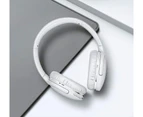 White Wireless Headphones Noise Cancelling Bluetooth 5.0 Stereo