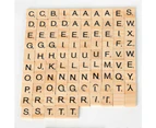 Wooden Letters Alphabet Scrabble Tiles Black Letters & Numbers For Crafts