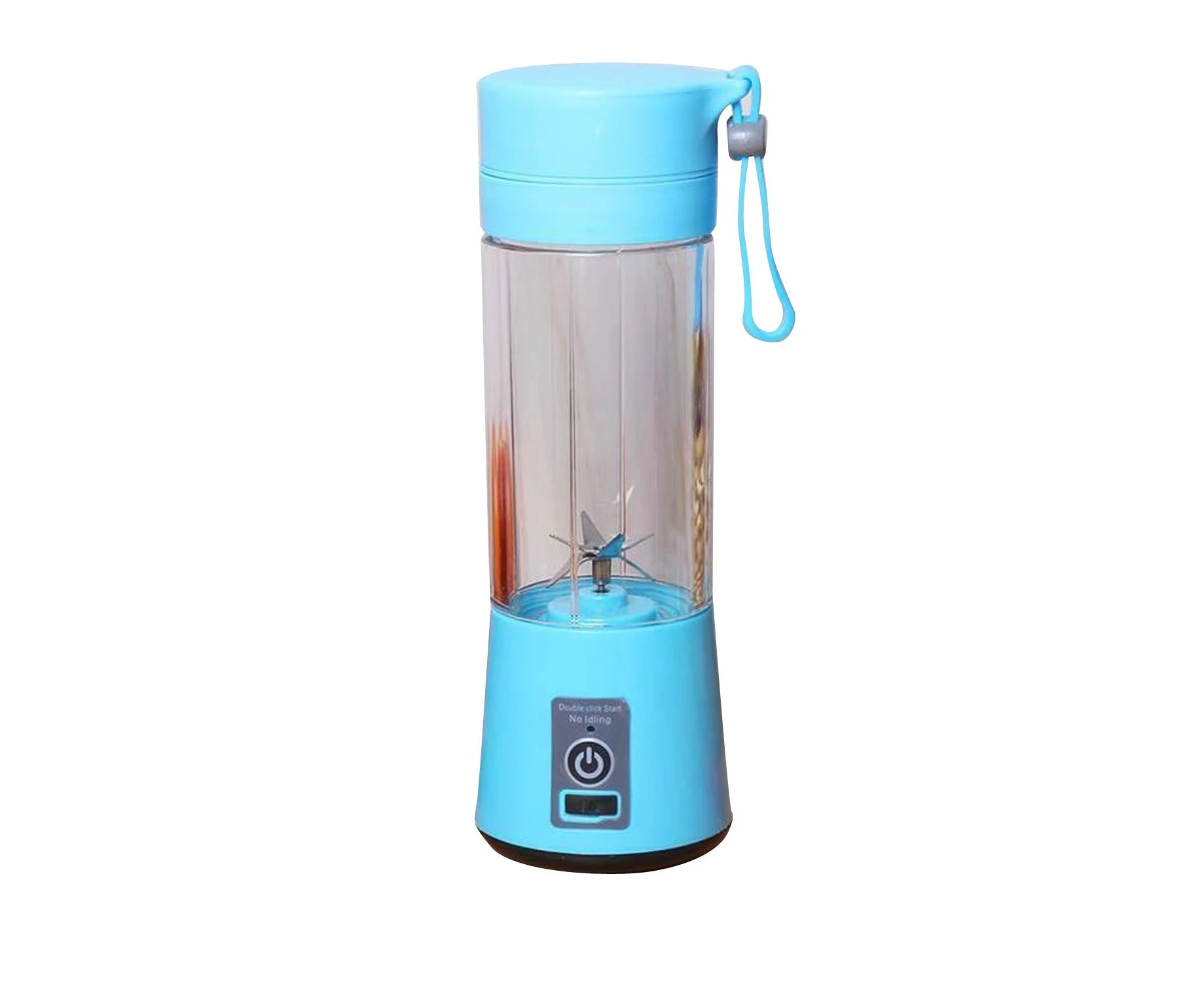 Portable USB Electric Fruit Juicer Smoothie Maker Blender Bottle Juice Shaker - Blue