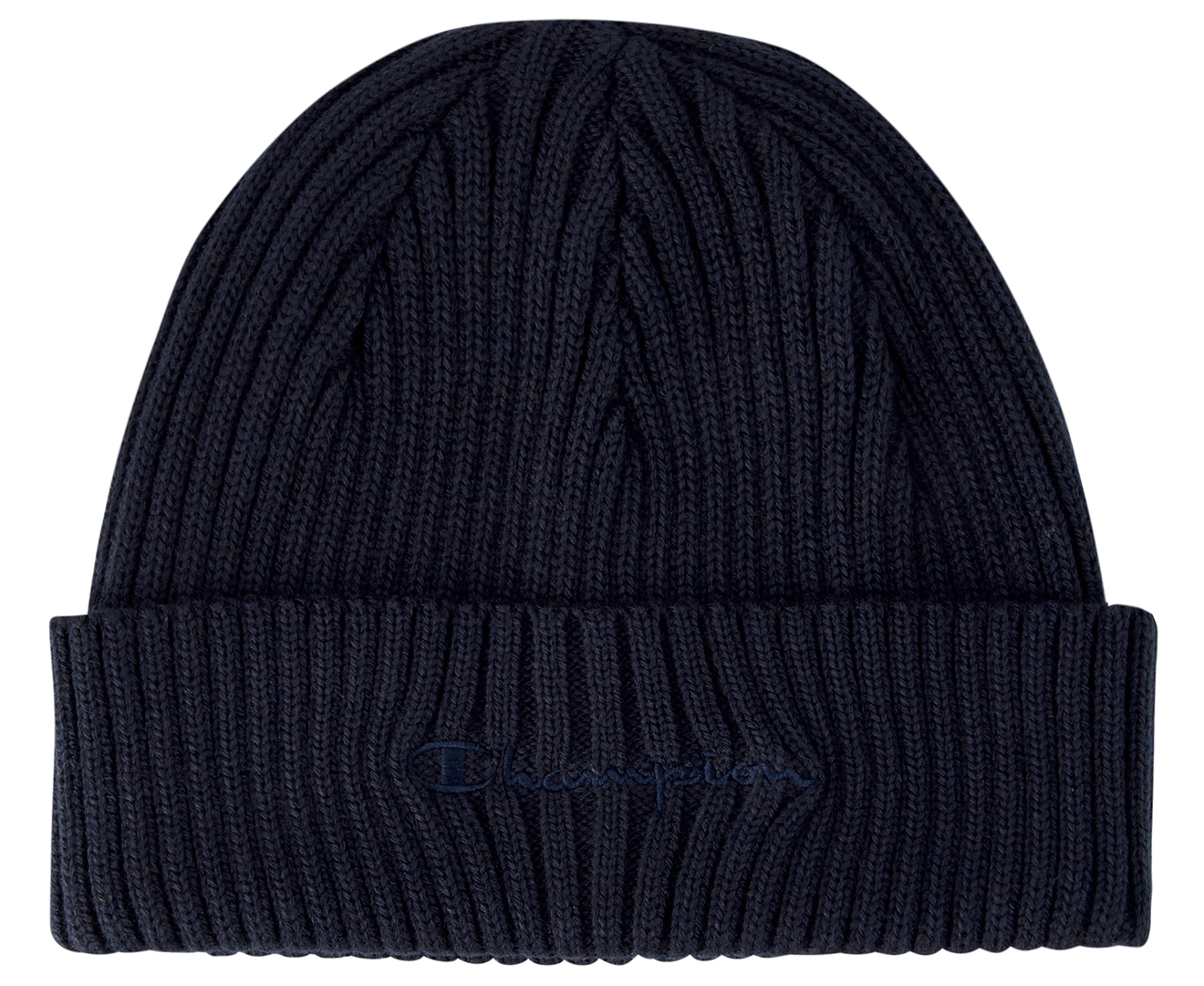 navy ribbed beanie