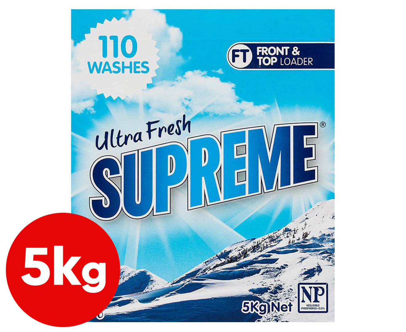 Supreme Front & Top Loader Laundry Powder Ultra Fresh 5kg / 110 Washes