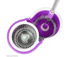 360 Spinning Dry Magic Mop Stainless Steel Rotation Spin Pedal Free 2 Mop Head