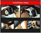 4.3" Rear View Mirror Dash Car Reverse Camera Kits Double Cam FHD 1080P