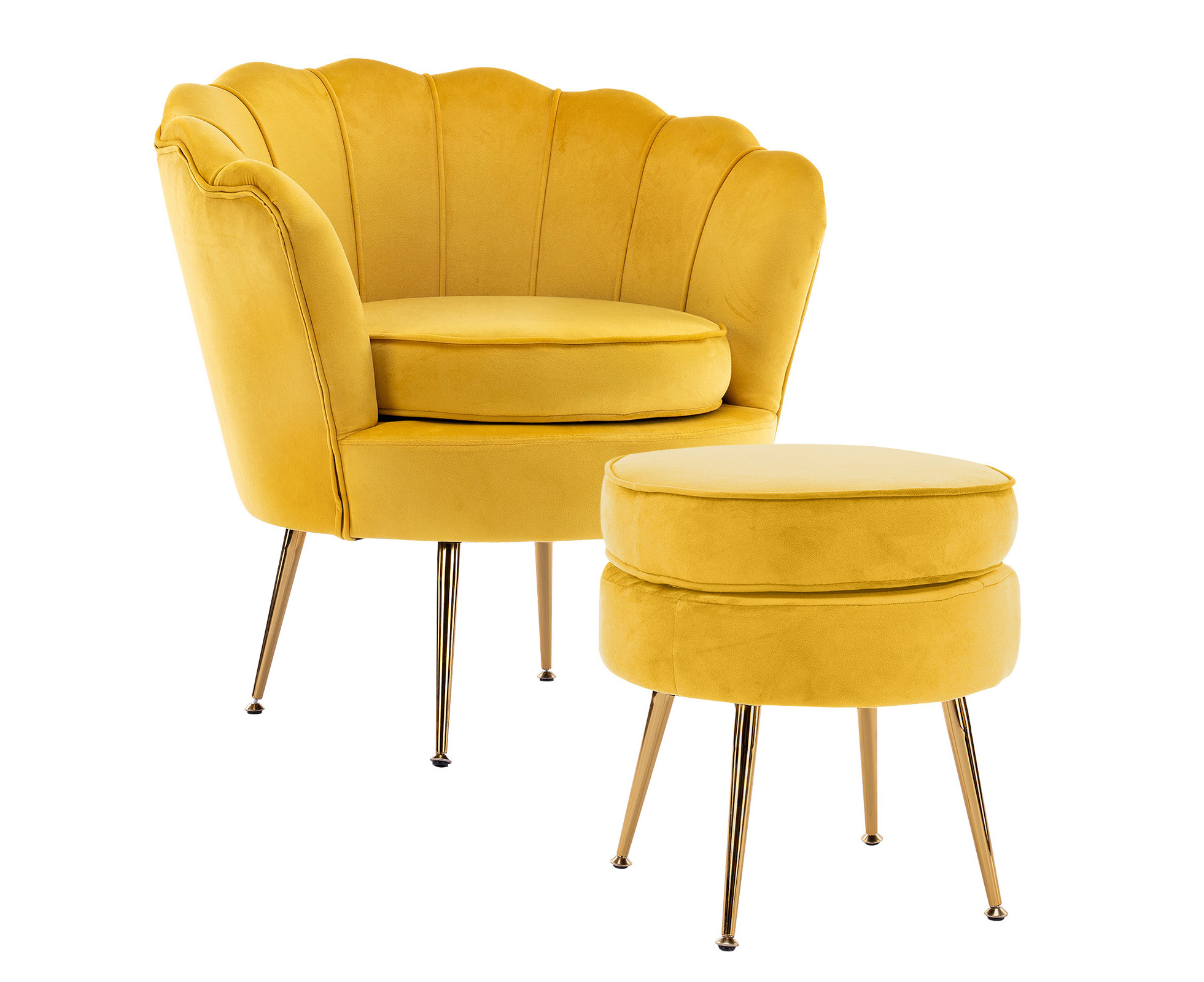 yellow and teal accent chair