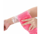 Bath Silicone Exfoliating Back Strap Scrub Shower Body Scrubber - Purple