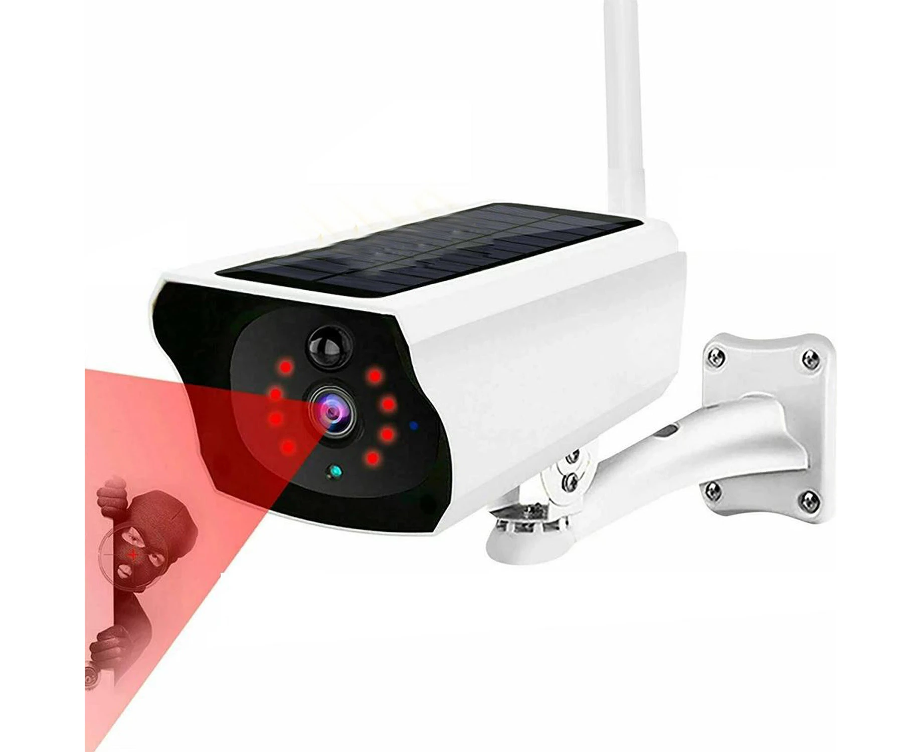 Wireless Solar WiFi IP Camera HD 1080P Security Surveillance Audio CCTV Outdoor