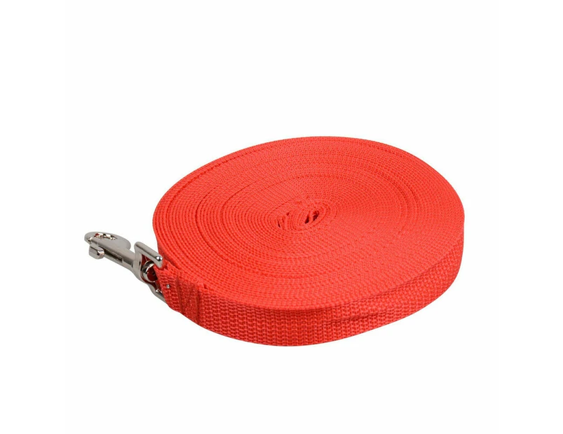 RED Long Nylon Dog Puppy Pet Training Obedience Recall Lead Leash Track