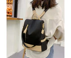 Nevenka Women Backpack Nylon Anti-theft Waterproof Lightweight Shoulder Bags-Black