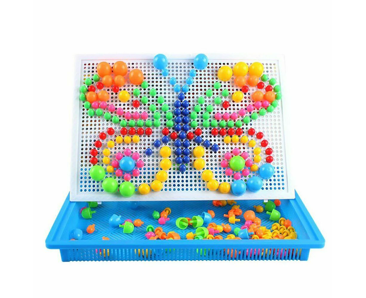 DIY Children Kids Education Toys Puzzle Toys Creative Peg Board with 296  Pegs