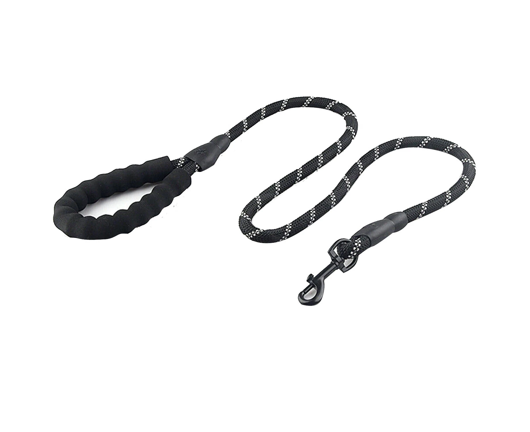 Black 2/3/5/10/15M Padded Handle Dog Pet Puppy Training Obedience Recall Lead Leash