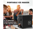 Advwin 2 in 1 Countertop Ice Maker Water Dispenser Home Commercial Ice Cube Machine Black