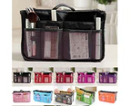 Bag Insert Organiser Handbag Women Travel Makeup Purse Wallet Pouch Organiser - Black