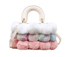 Nevenka Plush Bucket Handbag Fluffy Crossbody Bag-Pink