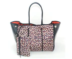 Nevenka Neoprene Tote Bag with Small Zipper Bag for Women Beach Traveling-8