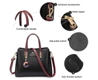 Nevenka Womens Leather Shoulder Tote Bag Handbags With Zipper-Brown
