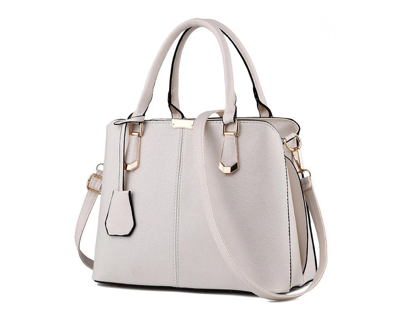 Nevenka Womens Fashion Handbags Top Handle High Capacity Tote-White