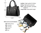 Nevenka Womens Fashion Handbags Top Handle High Capacity Tote-Black