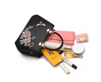 Nevenka Women Satchel Bags Crossbody Embroidery Handbags-Pink
