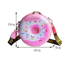 Nevenka Womens Doughnut Crossbody Purse PU Shoulder Bag-Pink