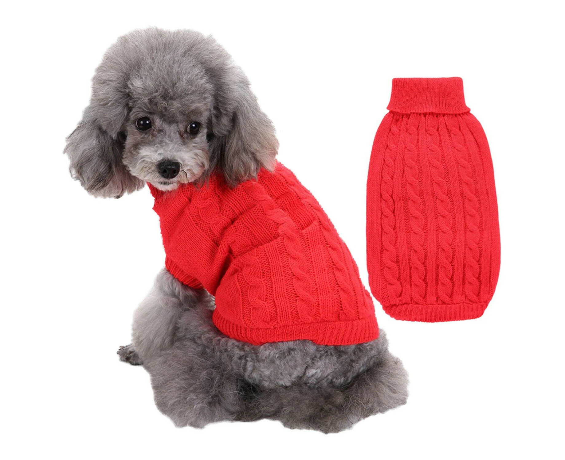 Dog Pet Warm Sweater Jumper Winter Knitwear Jacket Coat Puppy Clothes Soft